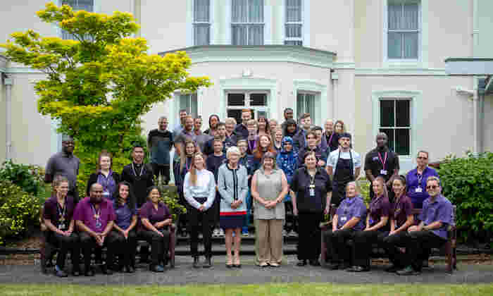 President Nancy Rothwell meets Omar Parkes and his colleagues