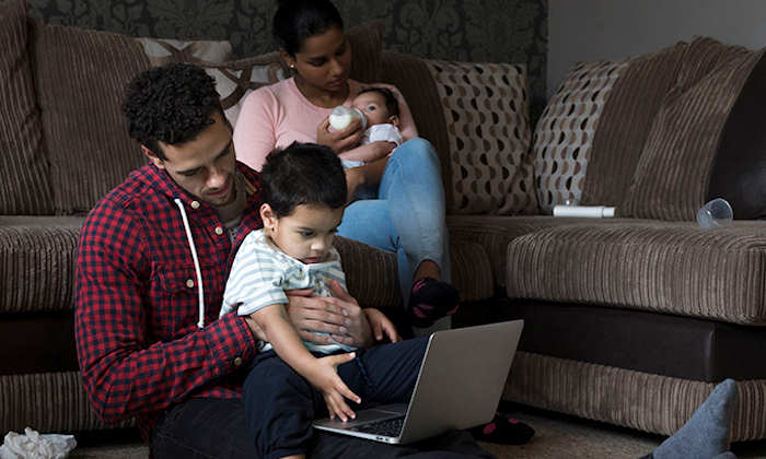 Family sitting around together