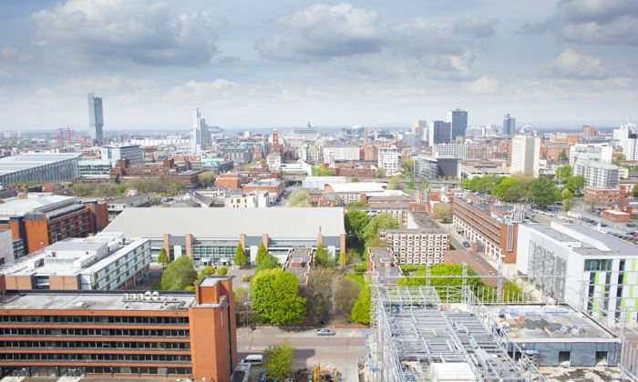 Aerial view of campus