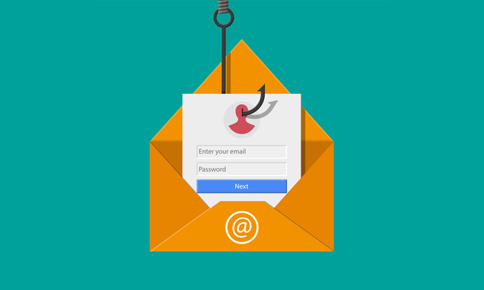 image showing email phishing