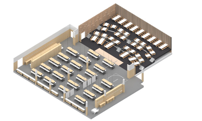 MECD Blended lecture theatre floor plan