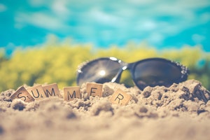 sunglasses on beach