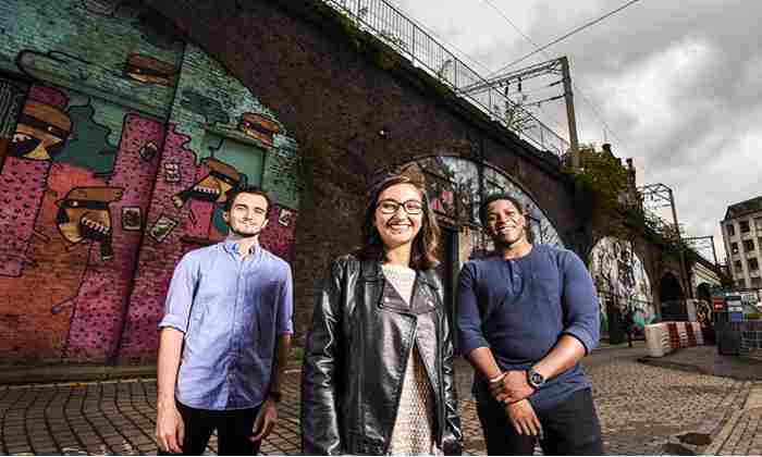 UCIL students at railway arch