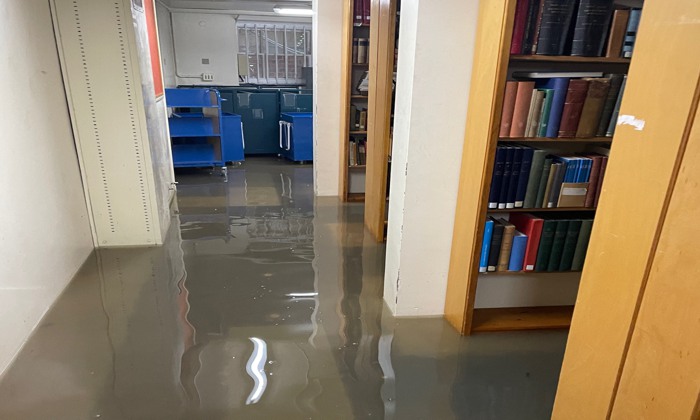 Library flood damage