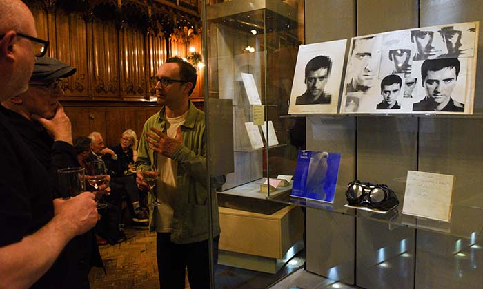 Mat Bancroft speaks to visitors about the British Pop Archive. Photo-Nicky Sims
