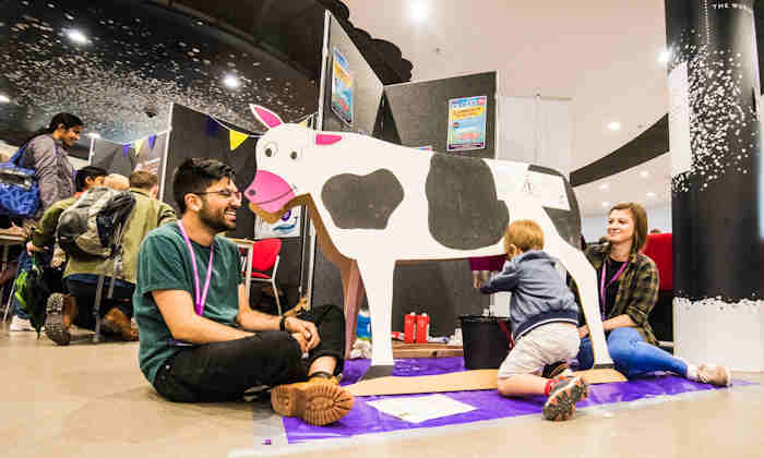 Beryl the cow at the Community Festival