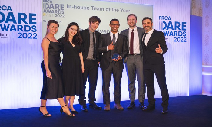 Media Relations team at PRCA Dare Awards