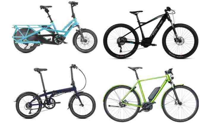 Four e-bikes