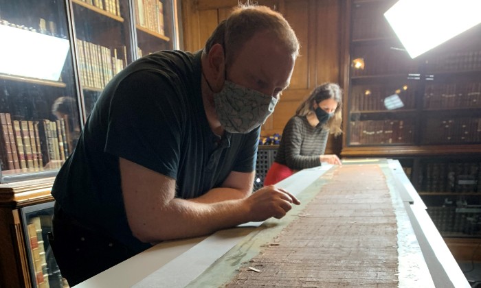 Conservation work to reframe Demotic Papyrus 9 begins.