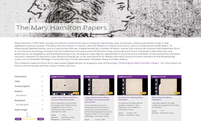Mary Hamilton papers