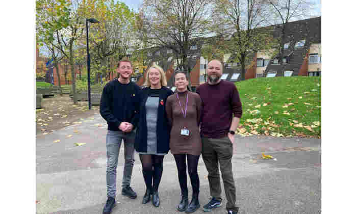 Left to right John Walker, Fiona Day, Jodie Thompson, Ryan Miller