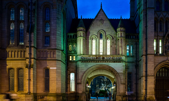 Exterior of Christie Building at night