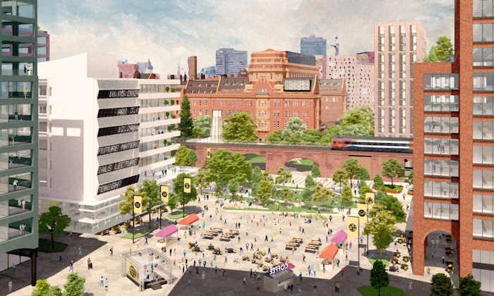 Illustrative image of the proposed civic square