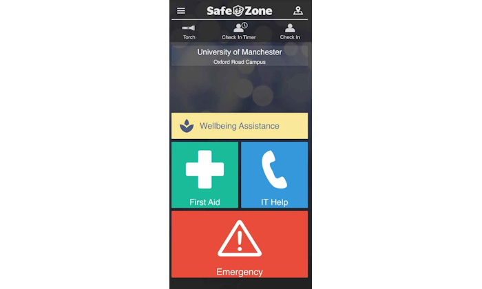 SafeZone app screenshot