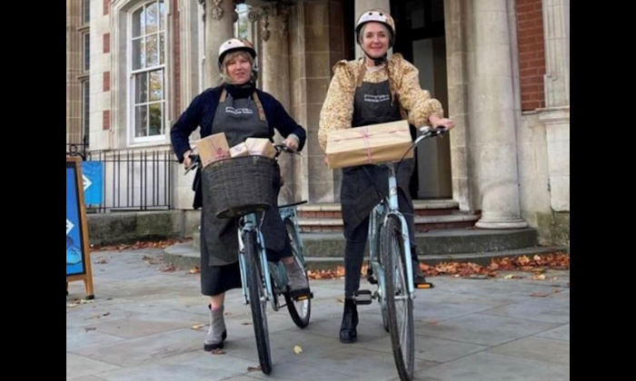 Our retail team making campus deliveries