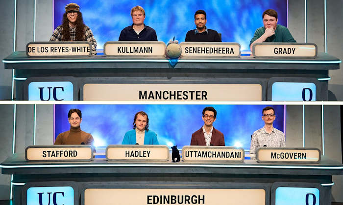 University Challenge teams, universities of Manchester and Edinburgh