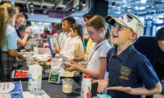 Children at Great Science Fair for Schools