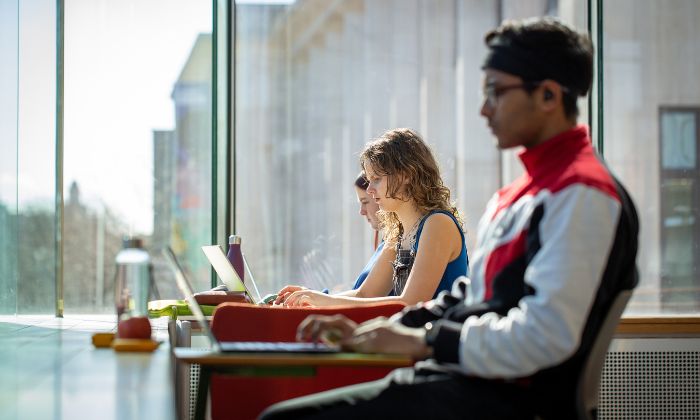 Students studying
