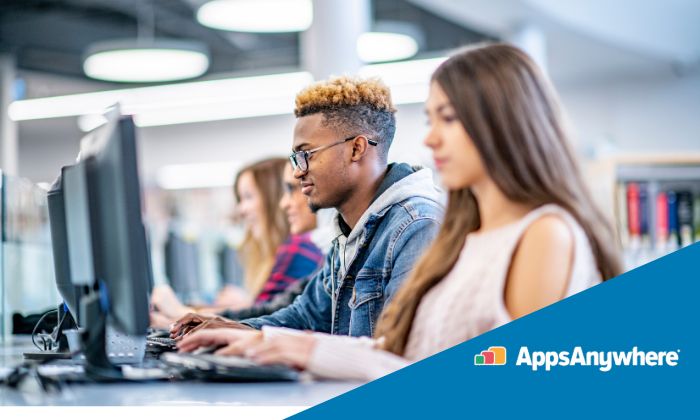 Apps anywhere students using computers