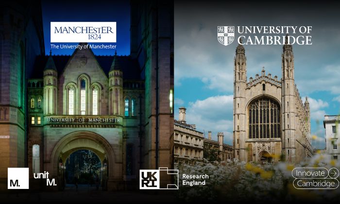 University of Manchester and University of Cambridge in a side-by-side image