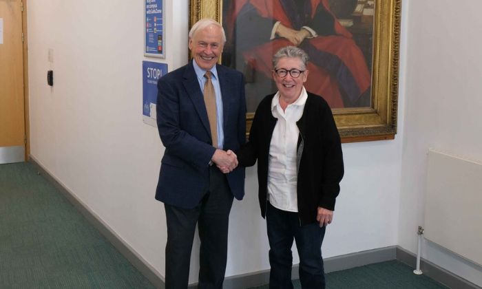 Dr Sheila W Weir with her Dissertation Supervisor, Professor Arthur Weston