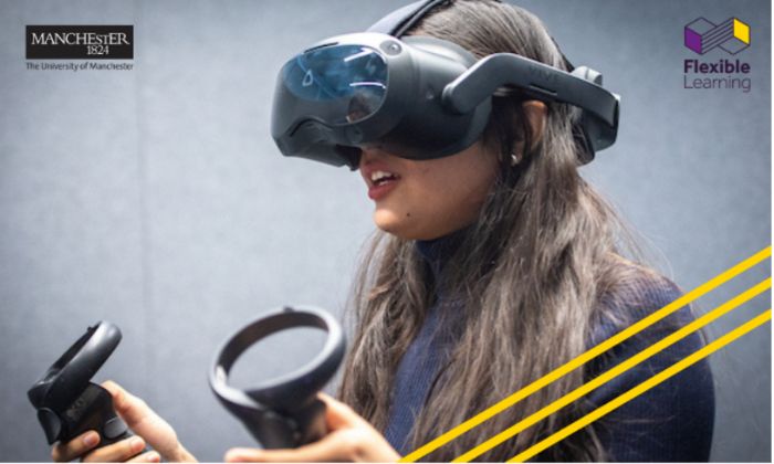 Woman in VR headset