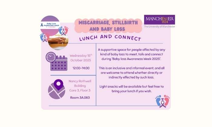 poster for baby loss event