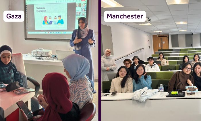 Students in Gaza and Manchester