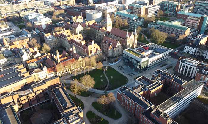 Aerial view of campus