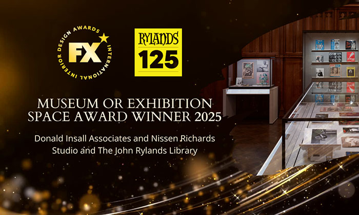 The John Rylands Library wins prestigious FX award for Museum or Exhibition Spac