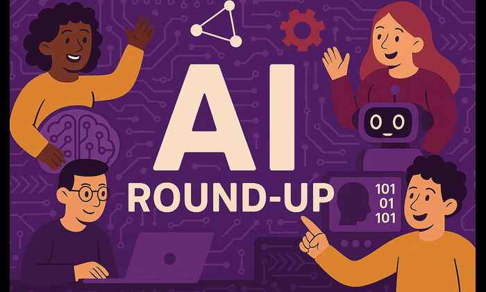 Happy people holding tech objects