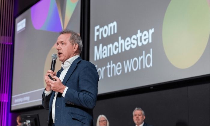 Duncan Ivison speaking at an event