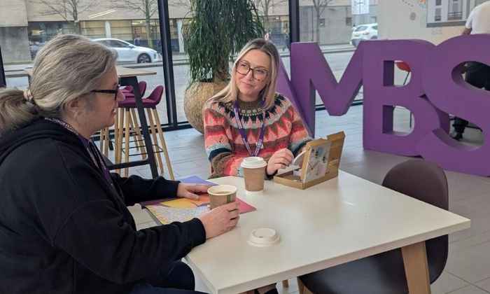 Colleagues taking part in Time to Talk Day 2026