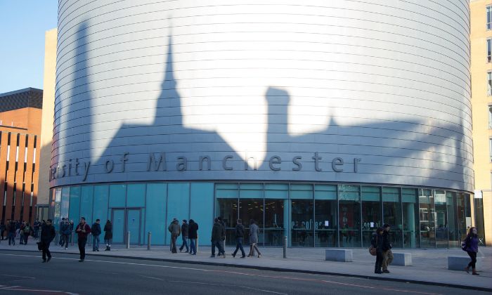 University building with shadows