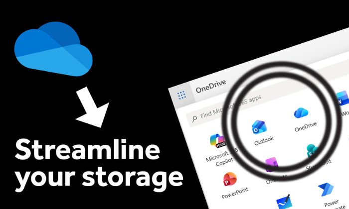 an image containing the words 'streamline your online storage'